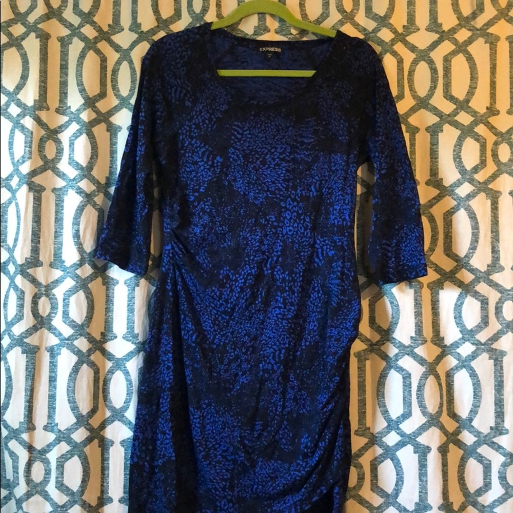 Express Body Con Dress blue sz medium